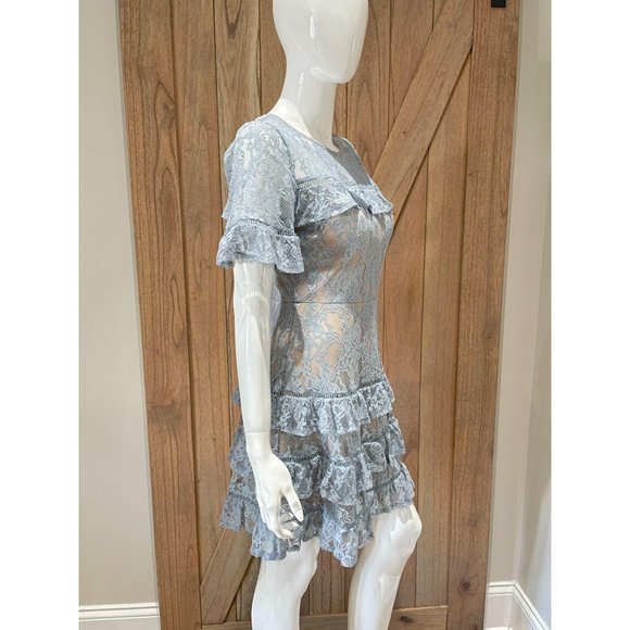 Andree by Unit Cornflower Blue Lace Dress Bridesma - Picture 2 of 3